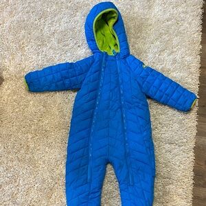 Snozu Blue and Lime Kids Snowsuit